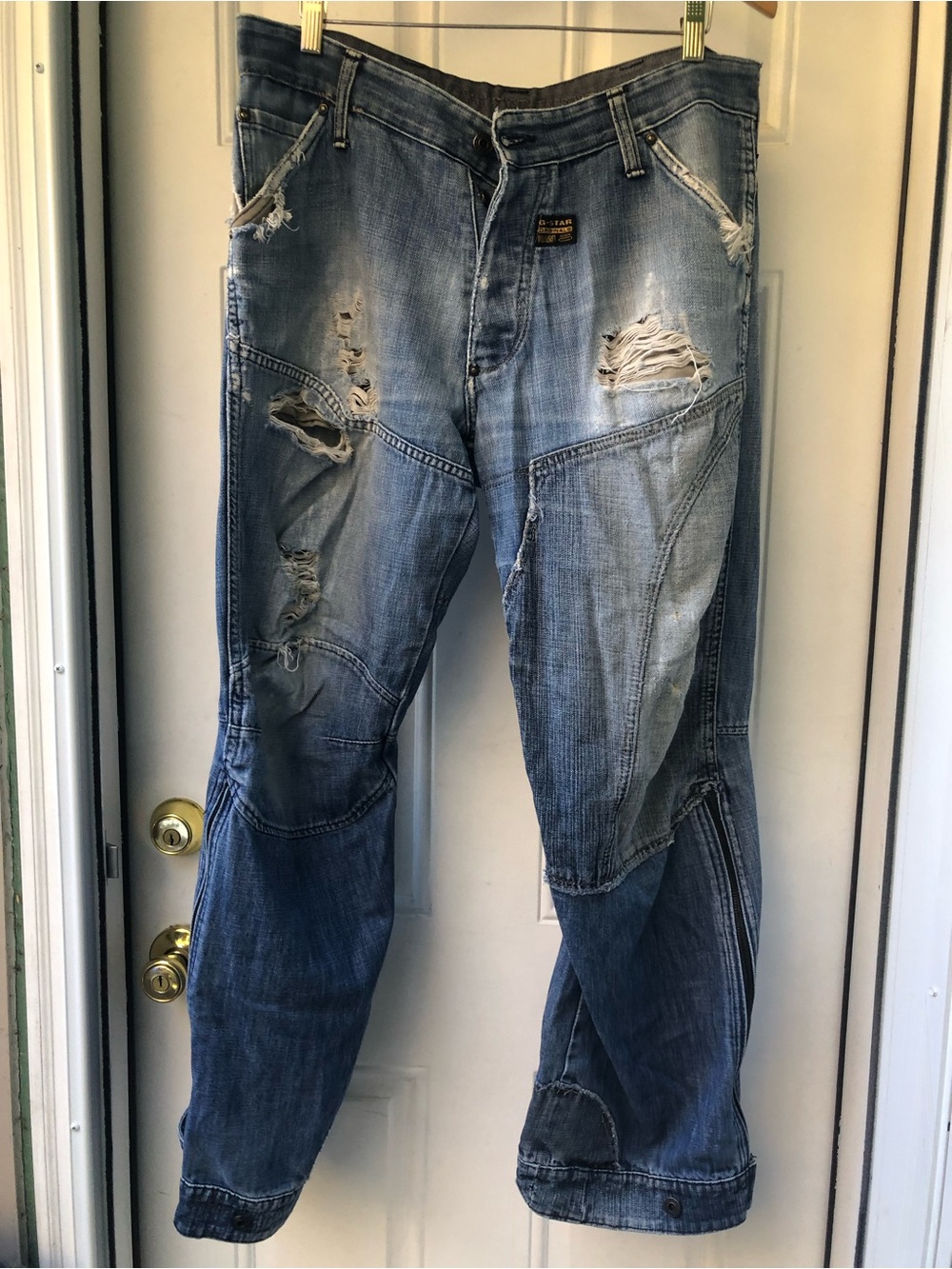 Men's Vintage G-Star Raw Distressed Blue Jeans